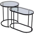 Studio 55D Santa Maria Glass Nesting Accent Tables Set of 2