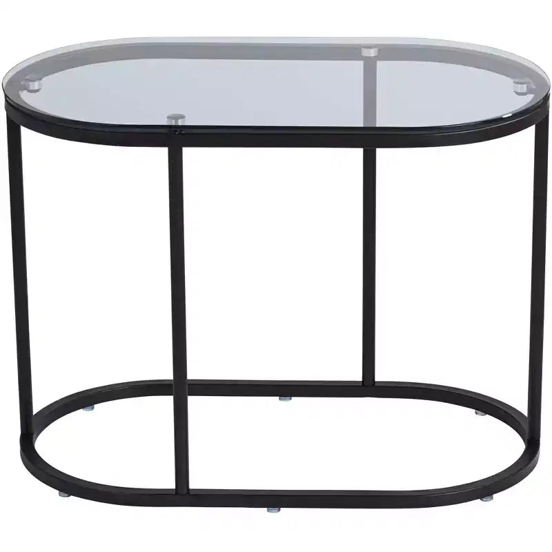 Tables d'appoint gigognes en verre, lot de 2