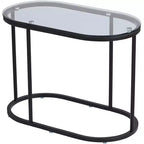 Tables d'appoint gigognes en verre, lot de 2