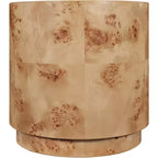 Table d'appoint en frêne naturel de loupe