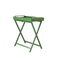 Storied Home Verdant Bamboo-Handled Folding Tray Table, Green
