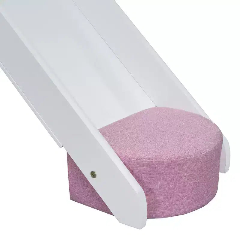 Lit mezzanine bas pour enfants avec toboggan et étagères de rangement, cadre de lit mezzanine en bois avec tente et escaliers