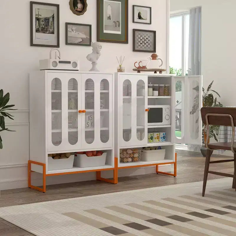 Range-chaussures, meuble à chaussures avec 2 portes en maille double face et séparateurs mobiles à double couche, armoire pour salon, couloir