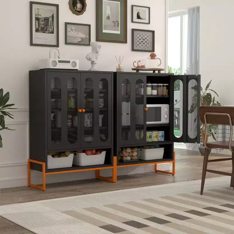 Range-chaussures, meuble à chaussures avec 2 portes en maille double face et séparateurs mobiles à double couche, armoire pour salon, couloir