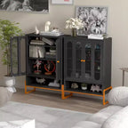Range-chaussures, meuble à chaussures avec 2 portes en maille double face et séparateurs mobiles à double couche, armoire pour salon, couloir