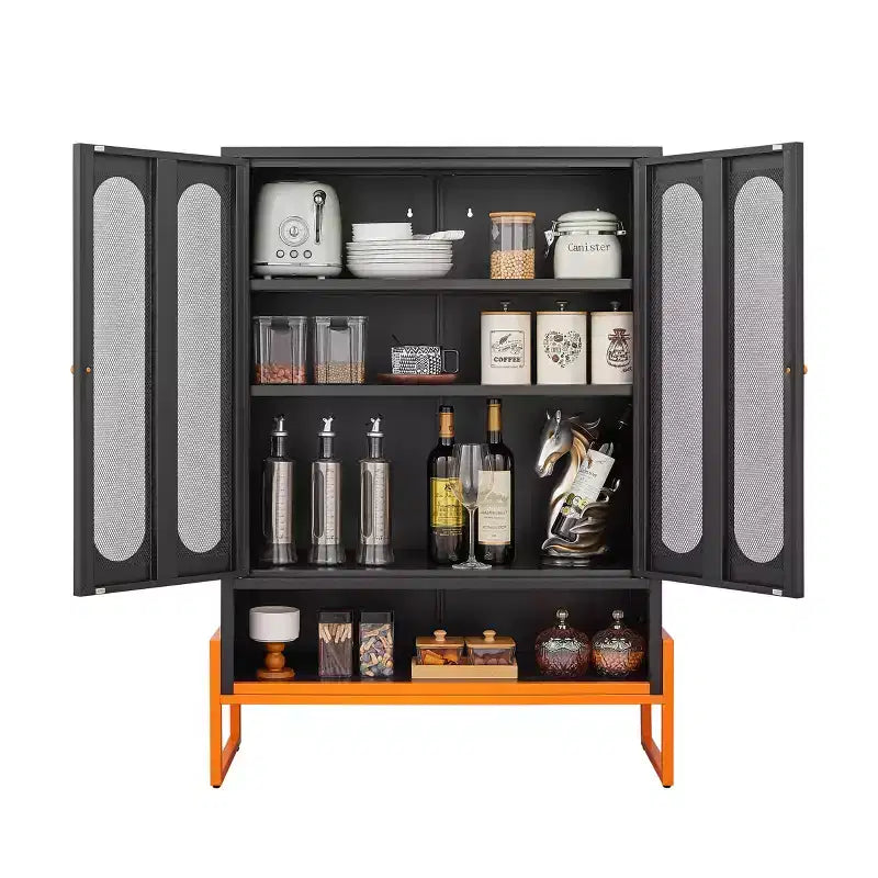 Range-chaussures, meuble à chaussures avec 2 portes en maille double face et séparateurs mobiles à double couche, armoire pour salon, couloir