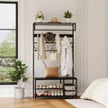 Garvee 5-in-1 Hall Tree, 72.63 Shoe and Coat Rack with Bench and Hooks for Entryway, Hallway, Bedroom