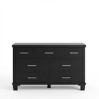 Commode en bois à 7 tiroirs pour chambre à coucher, meuble de rangement avec poignées en métal, organisateur pour salon, placard, entrée, chambre d'enfant, élégante et fonctionnelle