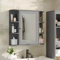 Christopher Knight Home Harrison Modern Wood Wall Mounted Bathroom Mirror Storage Medicine Cabinet with Open Shelves
