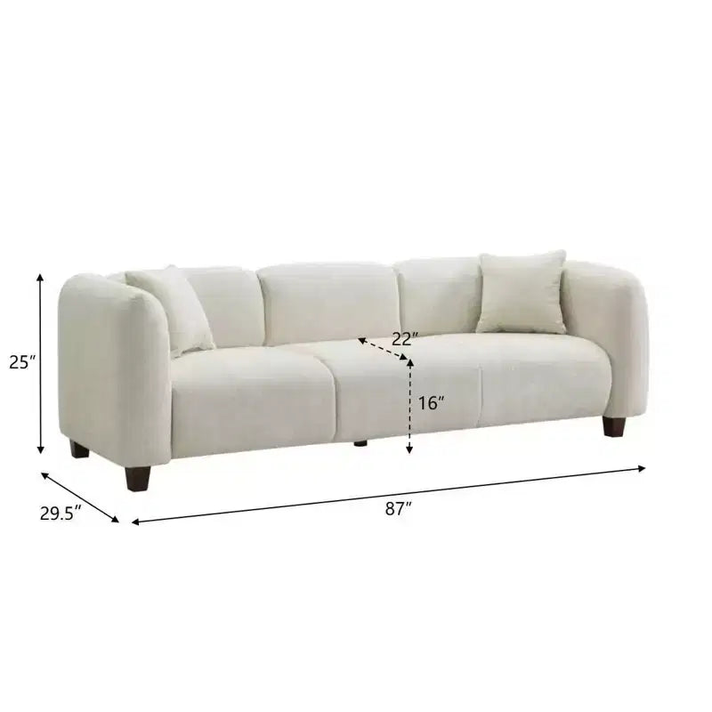 87 Canapé compact 3 places moderne pour appartement à faible profondeur