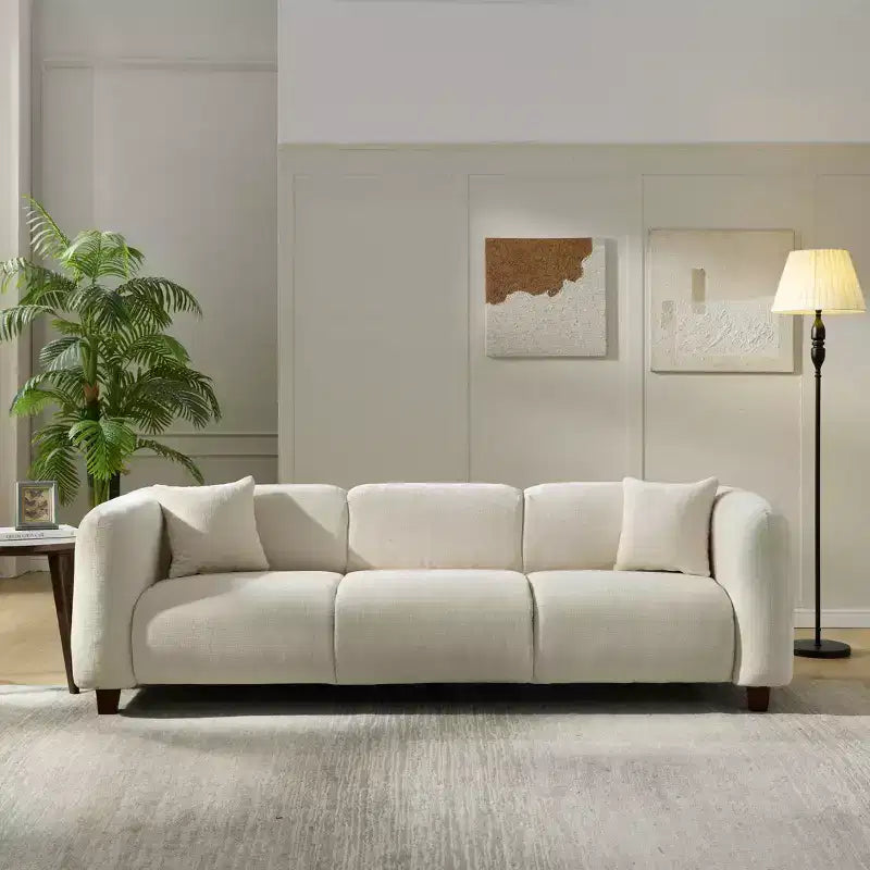 Christopher Knight Home Aldridge 87 Modern Apartment Sofa  Compact Shallow-Depth 3-Seater