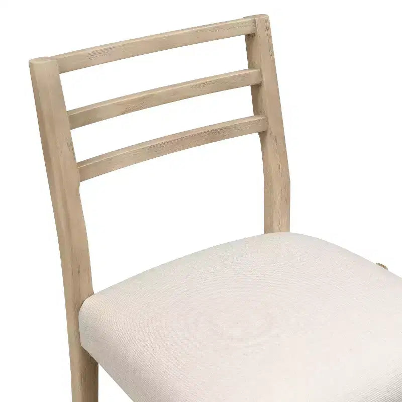Christopher Knight Home Daniel, ensemble de 3 chaises de salle à manger de hauteur comptoir rembourrées en bois d'hévéa de style campagnard, avec table cannelée