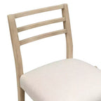ensemble de 3 chaises de salle à manger de hauteur comptoir rembourrées en bois d'hévéa de style campagnard, avec table cannelée