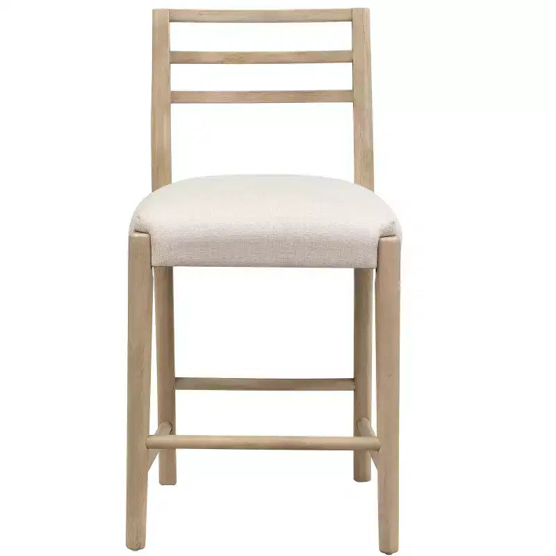 Christopher Knight Home Daniel, ensemble de 3 chaises de salle à manger de hauteur comptoir rembourrées en bois d'hévéa de style campagnard, avec table cannelée