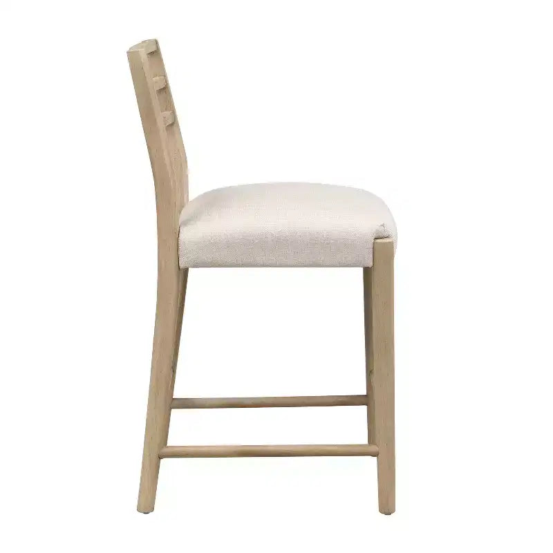 Christopher Knight Home Daniel, ensemble de 3 chaises de salle à manger de hauteur comptoir rembourrées en bois d'hévéa de style campagnard, avec table cannelée