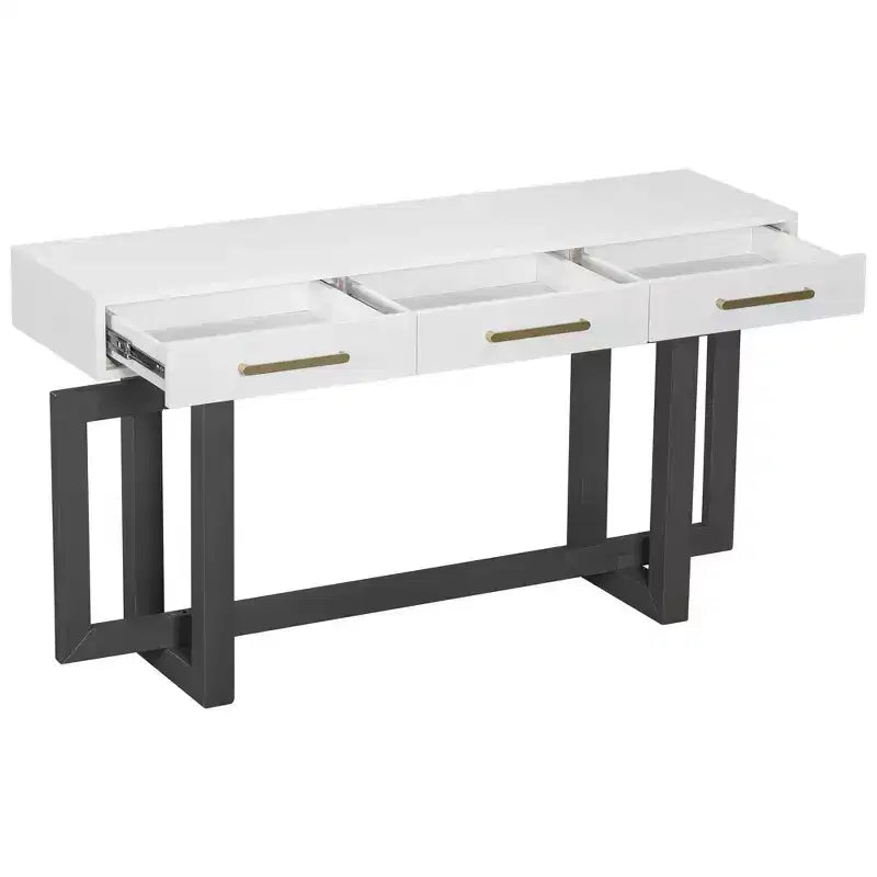 Console élégante avec trois tiroirs