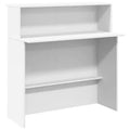 vidaXL Reception Desk White Engineered Wood Standard Reception Desk