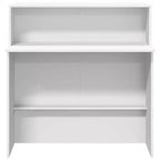 Bureau d'accueil standard en bois composite blanc