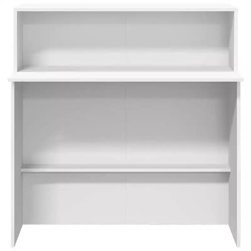 Bureau d'accueil standard en bois composite blanc