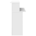 Bureau d'accueil standard en bois composite blanc