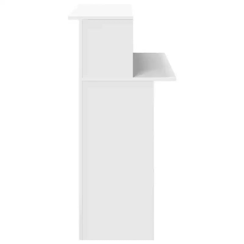 Bureau d'accueil standard en bois composite blanc