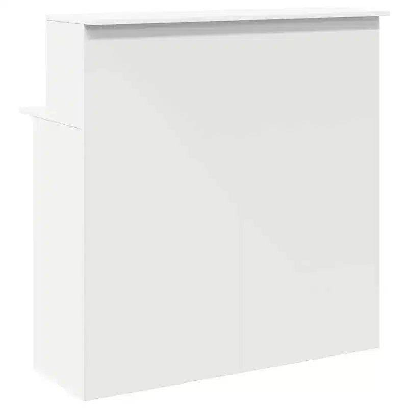 Bureau d'accueil standard en bois composite blanc
