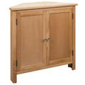 vidaXL Corner Cabinet Brown Solid oak and MDF with oak veneer