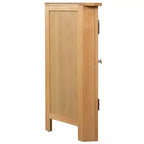 Meuble d'angle Marron Chêne massif et MDF avec placage chêne