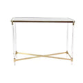 Modern Acrylic Console Table Gold - Olivia & May