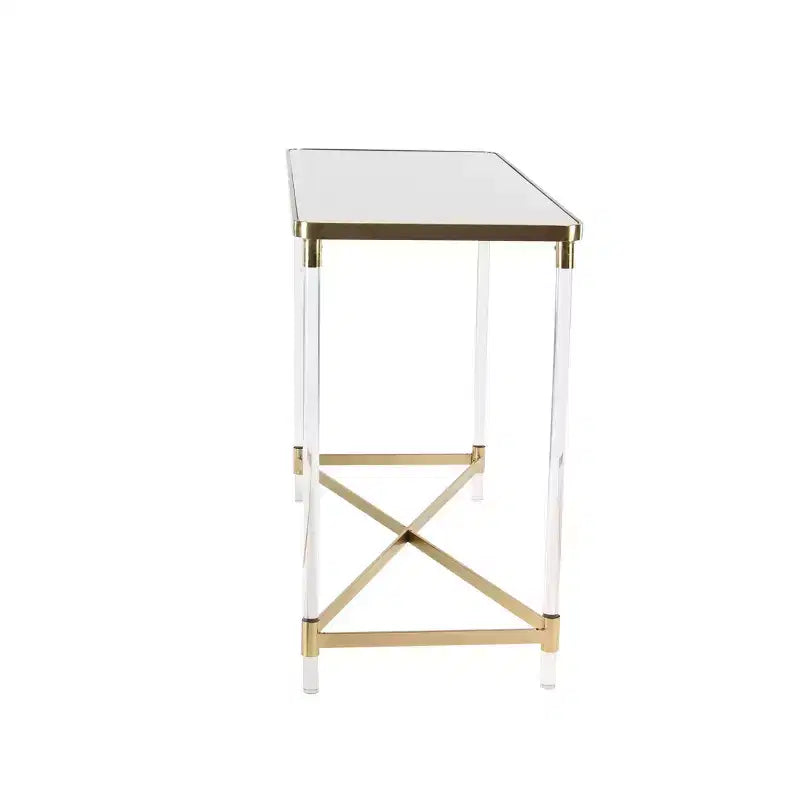 Console moderne en acrylique doré – Olivia & May