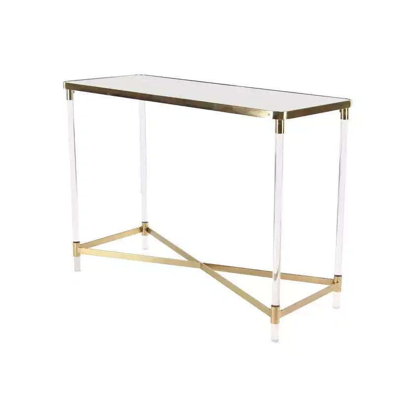 Console moderne en acrylique doré – Olivia & May