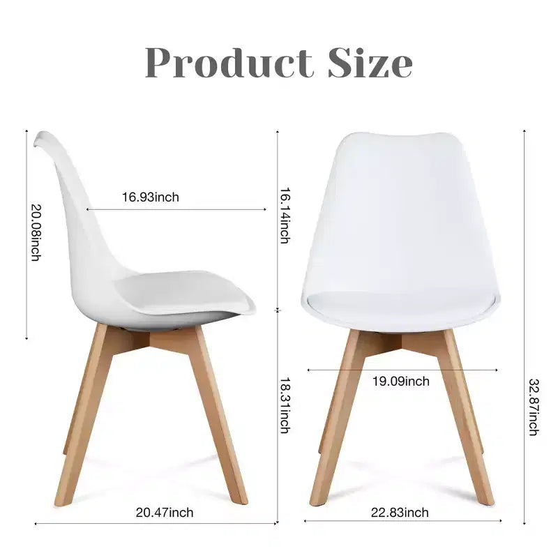 Lot de 4 chaises de salle à manger rembourrées