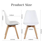 Lot de 4 chaises de salle à manger rembourrées