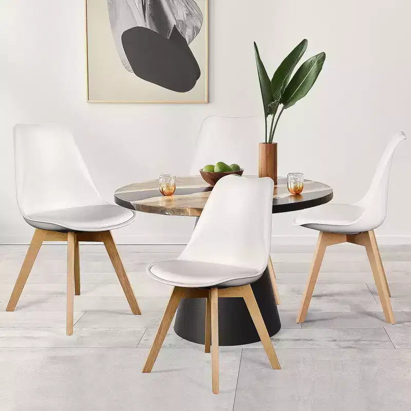 Lot de 4 chaises de salle à manger rembourrées