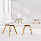 Lot de 4 chaises de salle à manger rembourrées