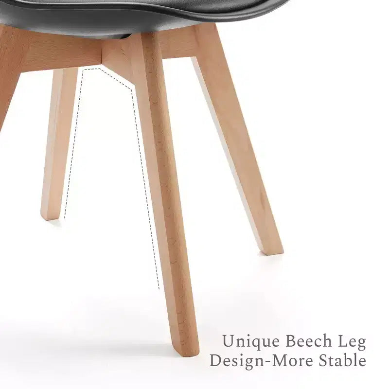 Lot de 4 chaises de salle à manger rembourrées