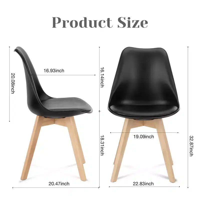 Lot de 4 chaises de salle à manger rembourrées