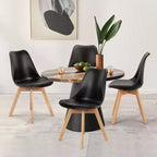 Lot de 4 chaises de salle à manger rembourrées