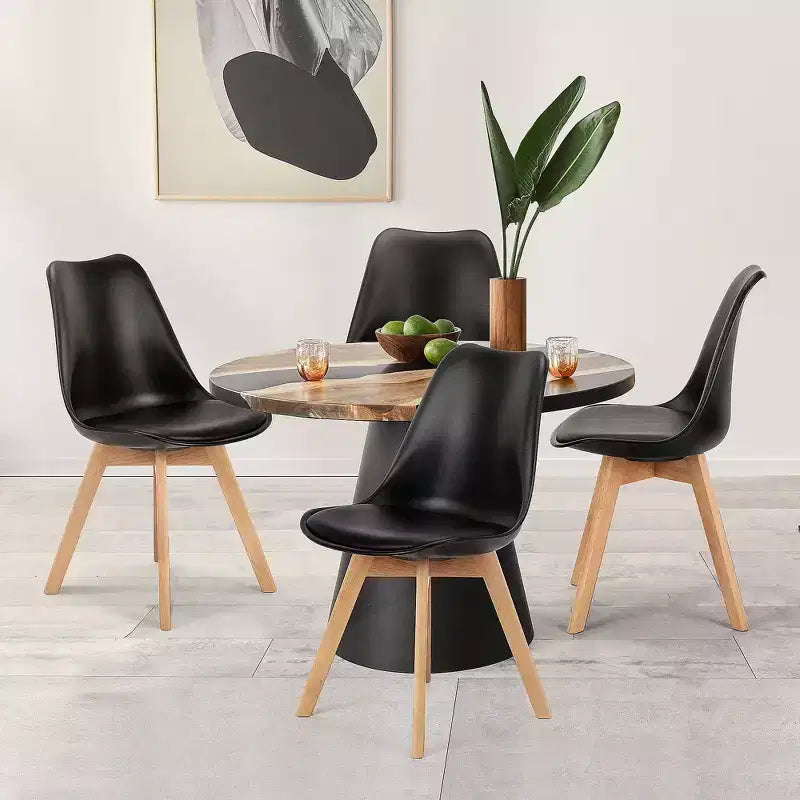 Lot de 4 chaises de salle à manger rembourrées