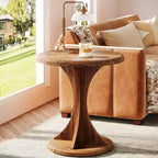 Table d'appoint ronde en bois pour salon